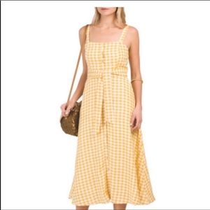 Cynthia Rowley Midi Yellow And White Dress Size 4